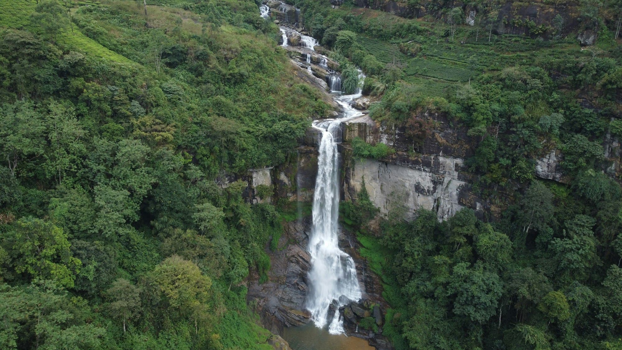 Waterfall in the Sri Lankan highlands